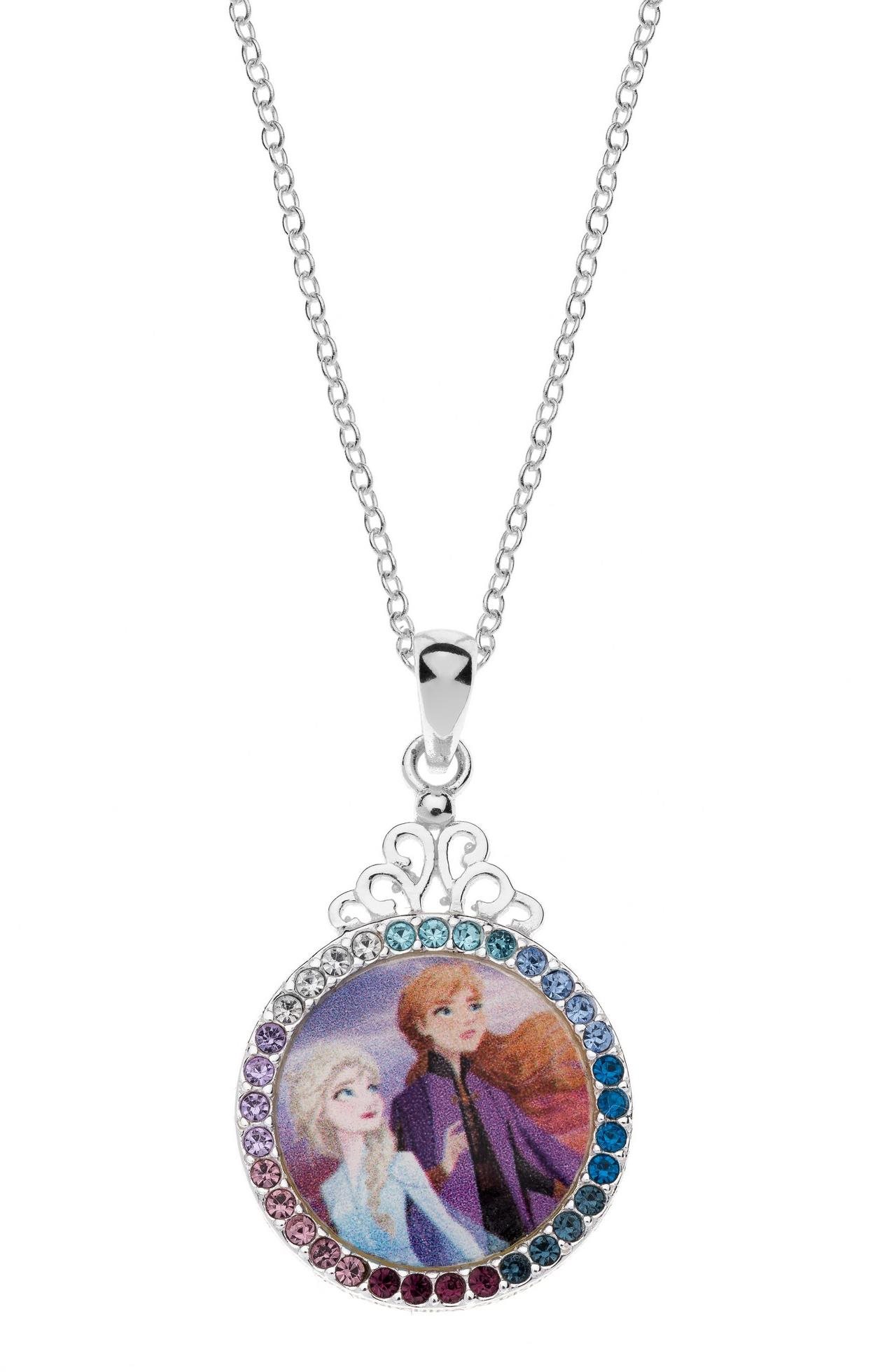 DISNEY Anna a Elsa stříbrný náhrdelník CS00014SRML-P.CS Náhrdelník