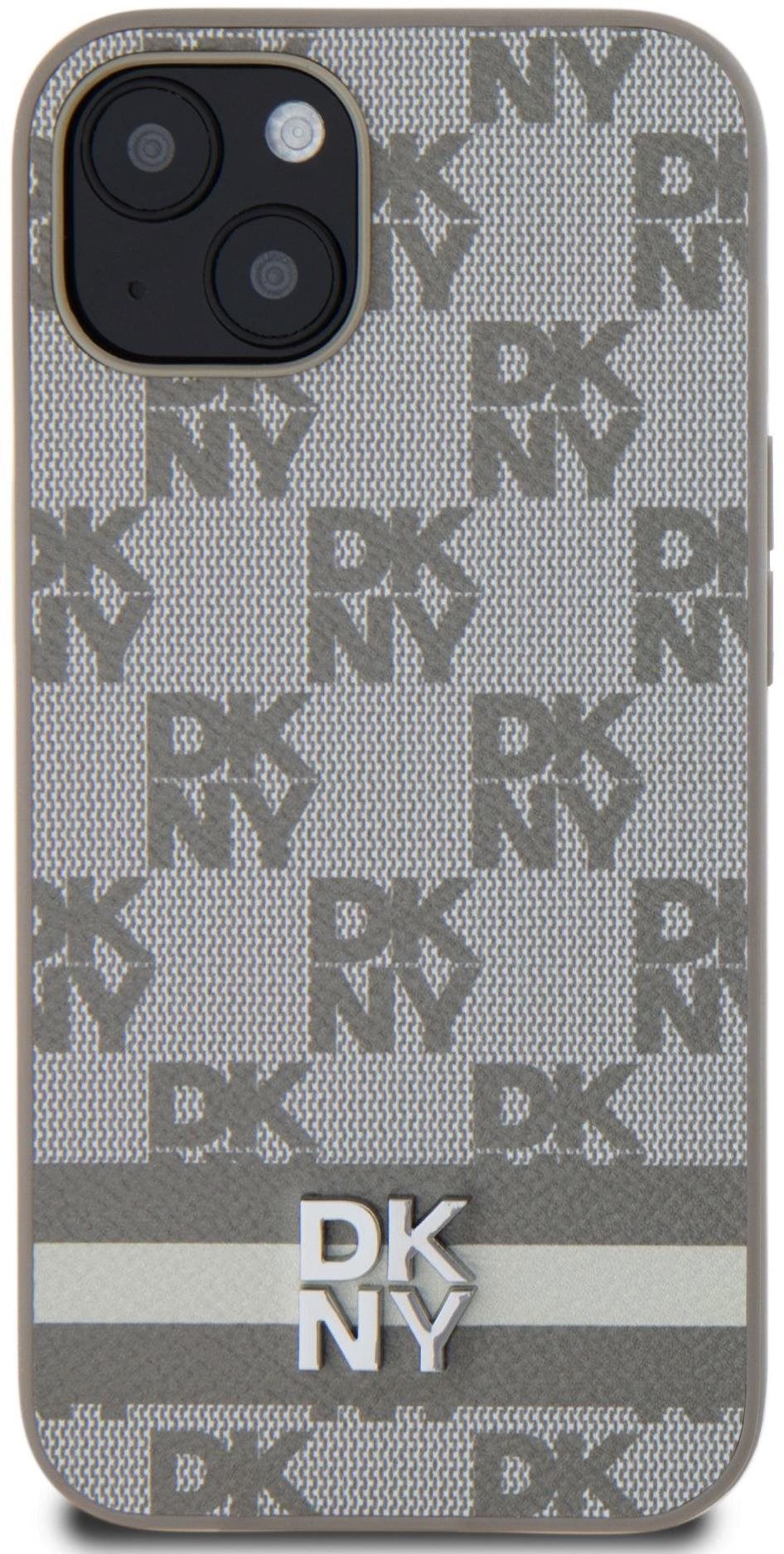 DKNY PU Leather Checkered Pattern and Stripe Back Cover für iPhone...
