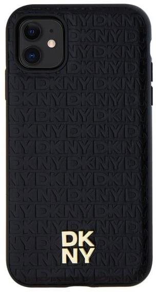 DKNY PU Leather Repeat Pattern Stack Logo MagSafe Back Cover für...