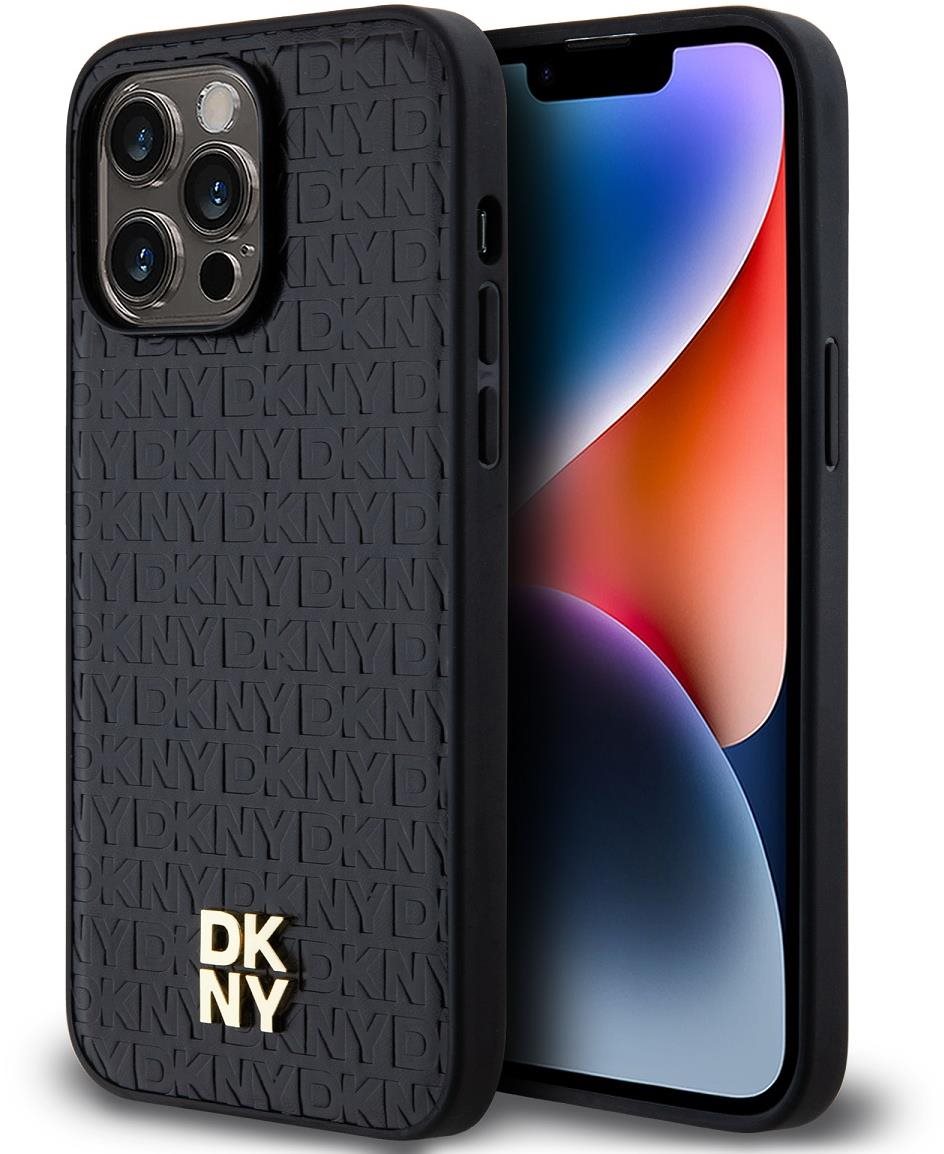 DKNY Repeat Pattern Stack Logo iPhone 13 Pro Max fekete PU bőr...