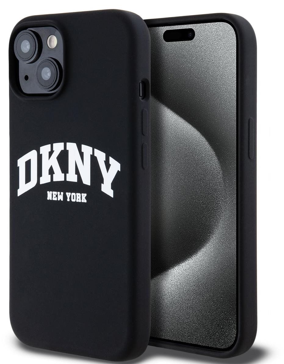DKNY Liquid Arch Logo iPhone 11 fekete szilikon MagSafe tok Telefon...