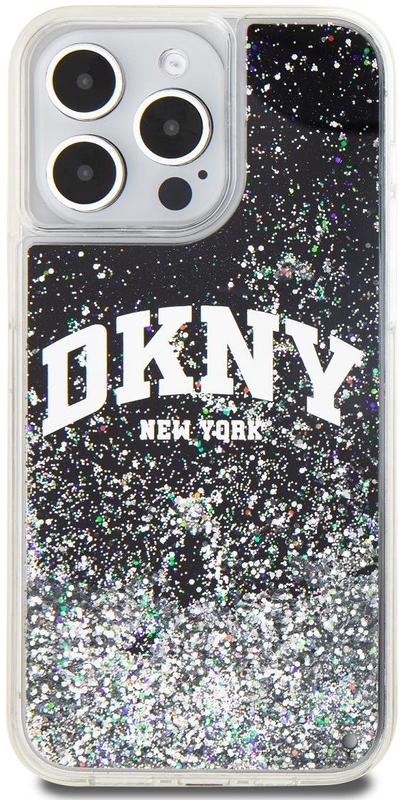 DKNY Liquid Glitter Arch Logo iPhone 12 / 12 Pro fekete tok Telefon...