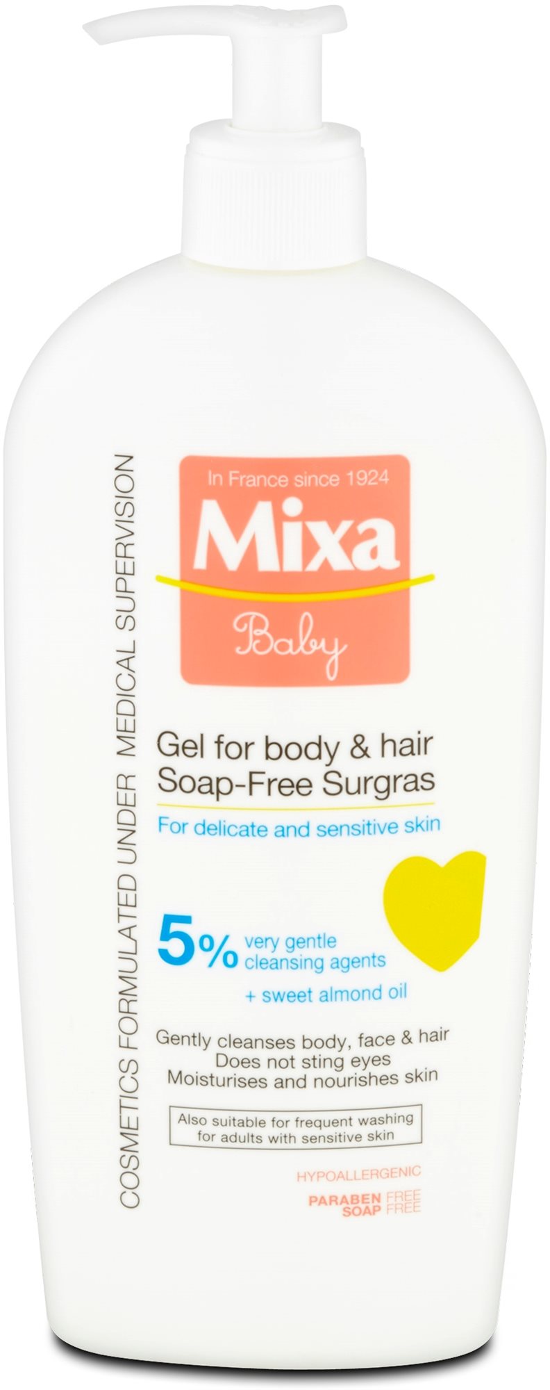 MIXA Baby Gel 2 v 1 250 ml Detský sprchový gél