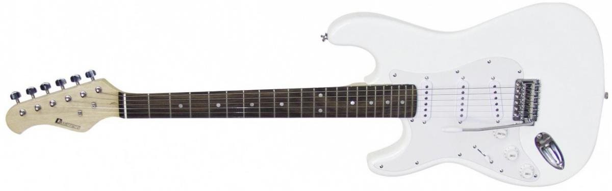 Dimavery ST-203 ľavoruká, biela Elektrická gitara