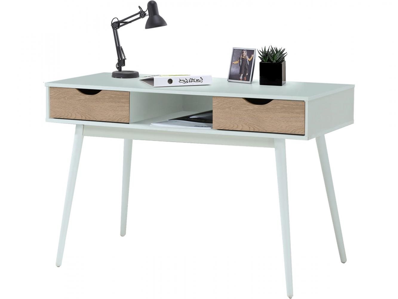 DANISH STYLE Lenie 120 cm, biely Písací stôl