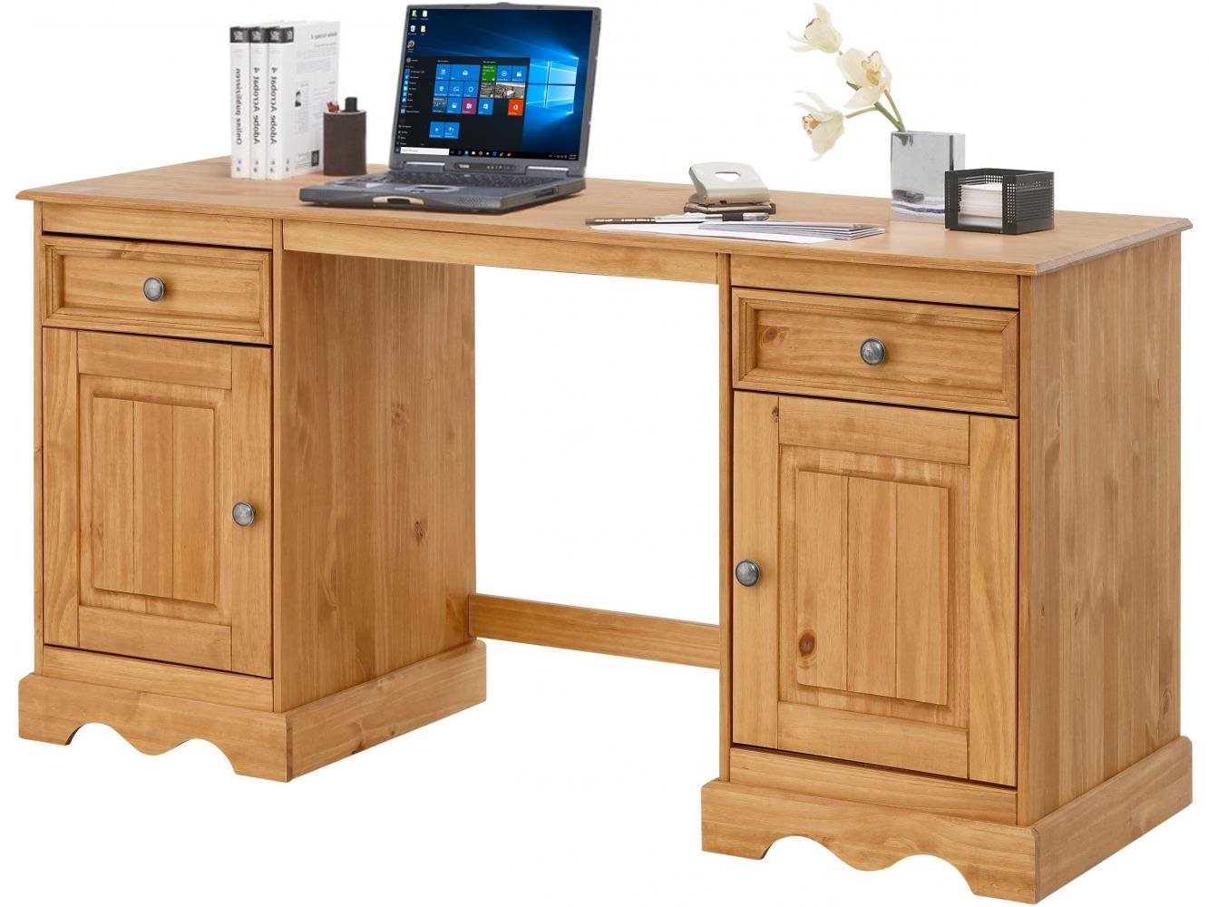 DANISH STYLE Meliss 160 cm, borovica Písací stôl