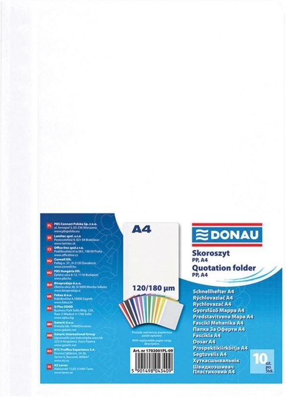 DONAU A4, biely  – balenie 10 ks Dosky na dokumenty