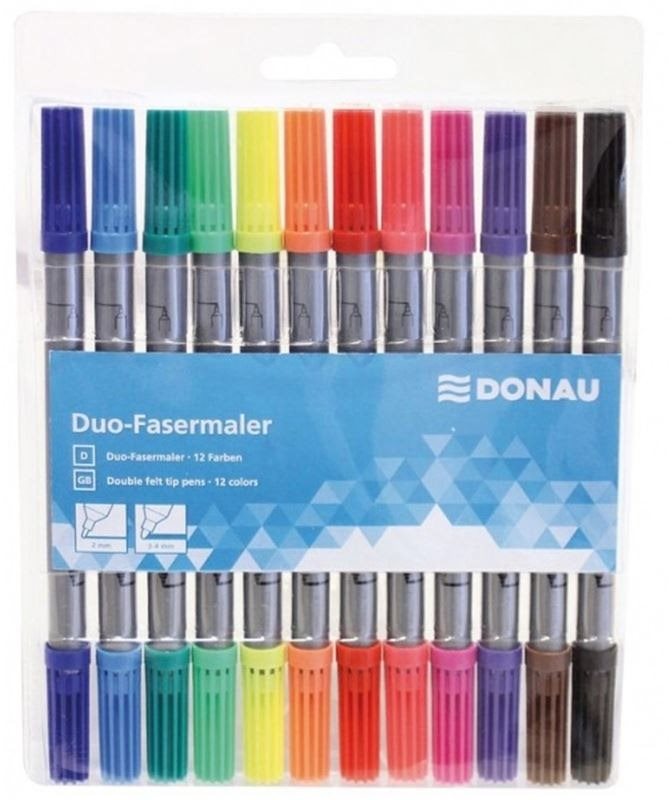 DONAU Duo Set 12 Farben Filzstifte