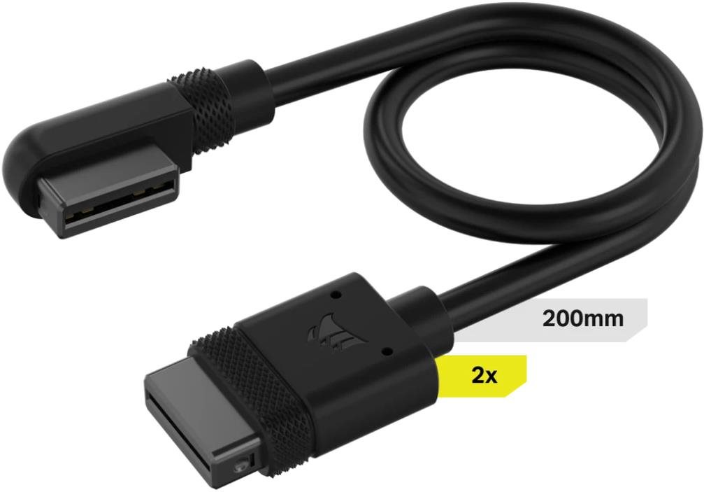 CORSAIR iCUE LINK Slim 90° Cable 200 mm RGB tartozék