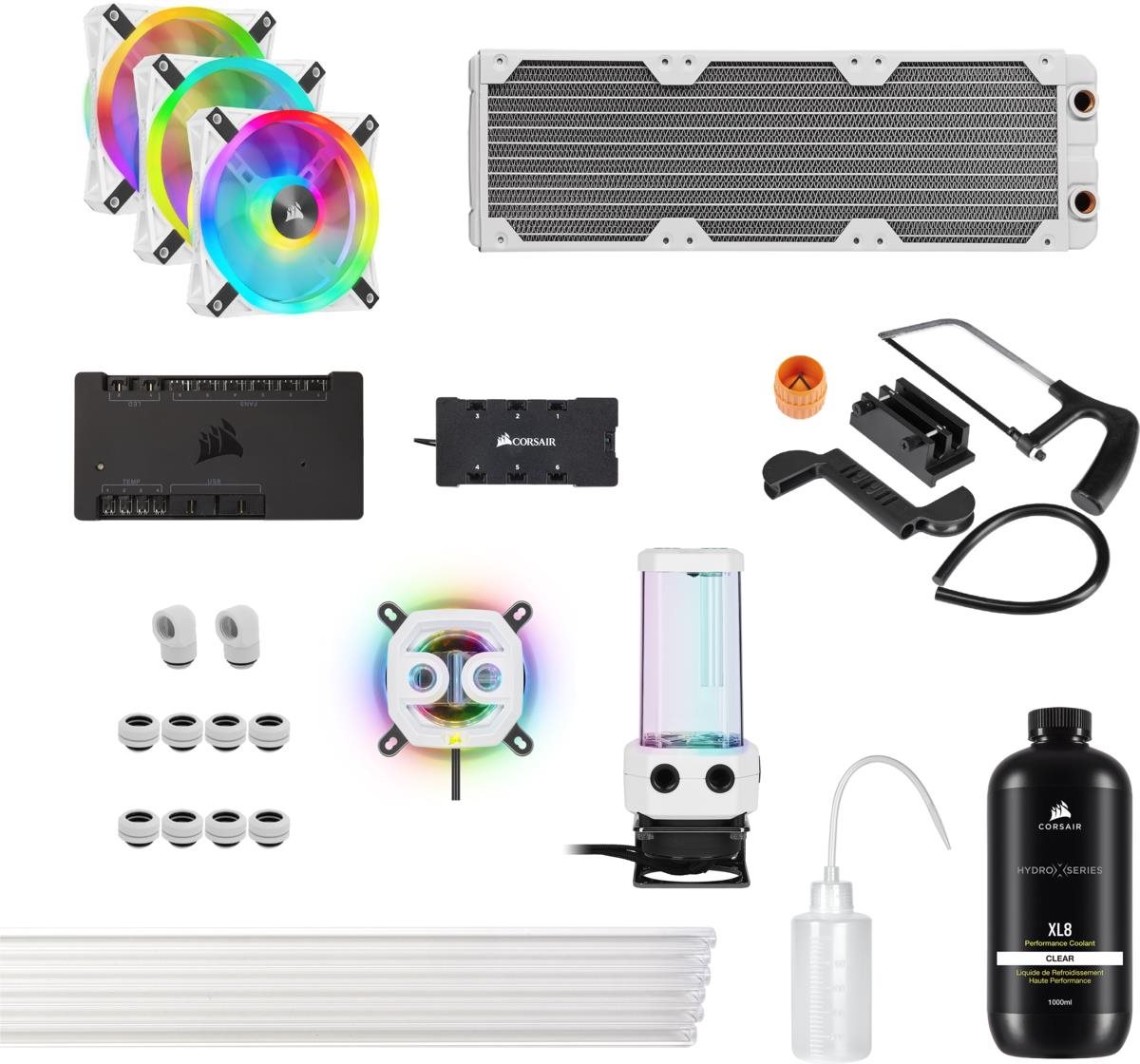Corsair Hydro X Series iCUE XH305i RGB PRO WHITE Custom Cooling Kit...