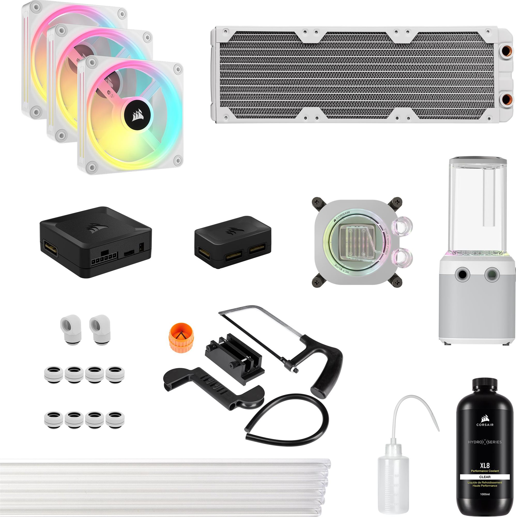 Corsair Hydro X Series iCUE LINK XH405i Custom Cooling Kit White...