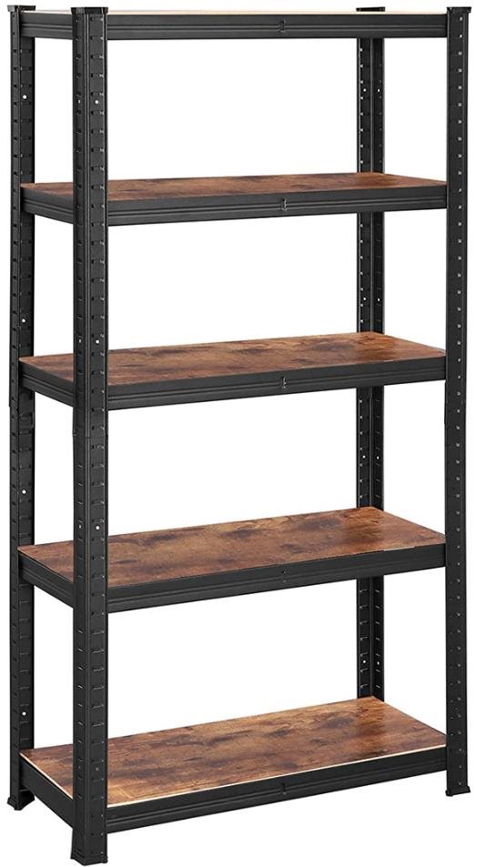 DOCHTMANN Regál 5 políc, industriálny, 150 × 75 × 30 cm,...