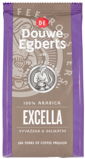 Douwe Egberts Excella, mletá káva, 200 g Káva