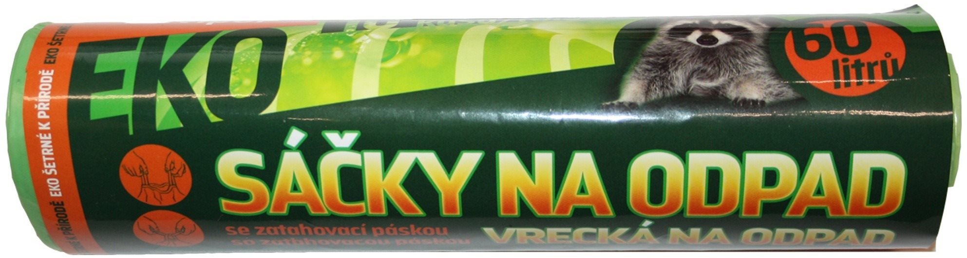 VIPOR LDPE Eko s páskou 60 l, 10 ks, zelené Vrecia na odpad