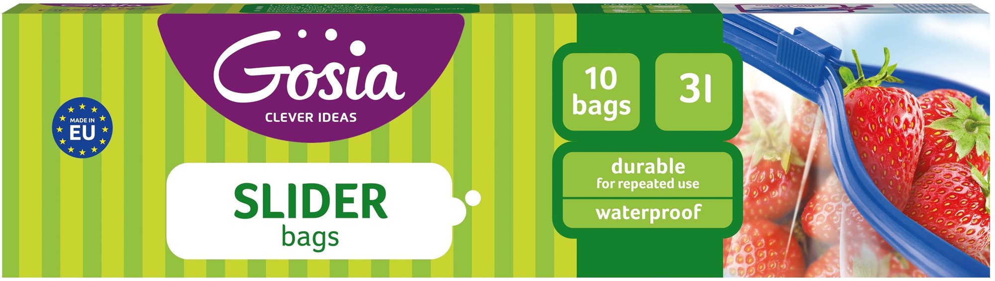 GÖSIA vrecká so zipsom multifunkčné 25 × 30 cm, 3 l, 10 ks Vrecko