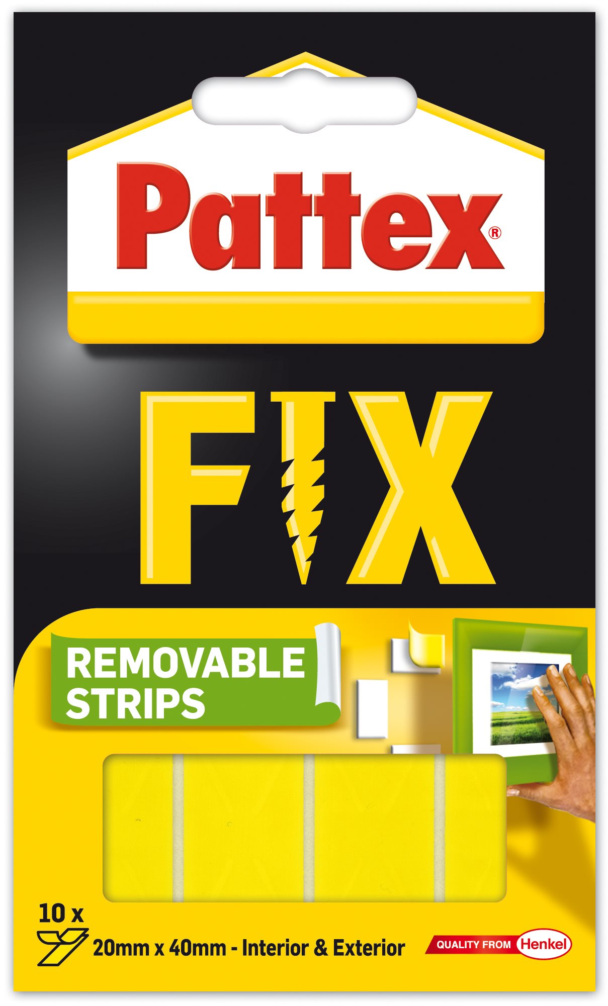 PATTEX FIX - Obojstranné lepiace prúžky, 20× 40 mm, 10 ks Lepiaca...