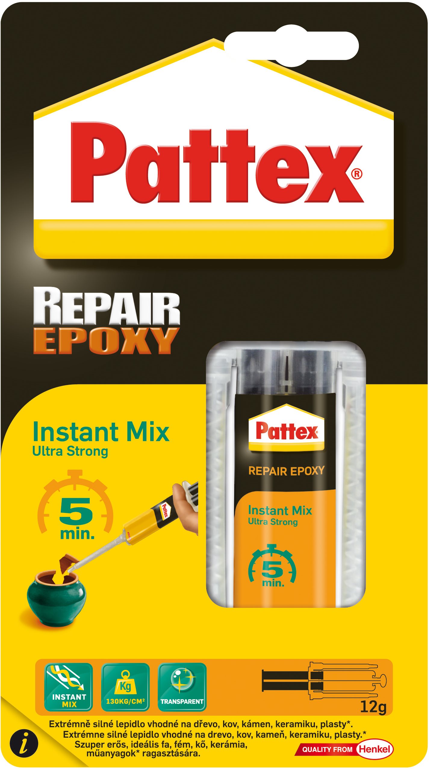 PATTEX Repair Epoxy Ultra Strong, epoxidové lepidlo 5 min. 12 g...