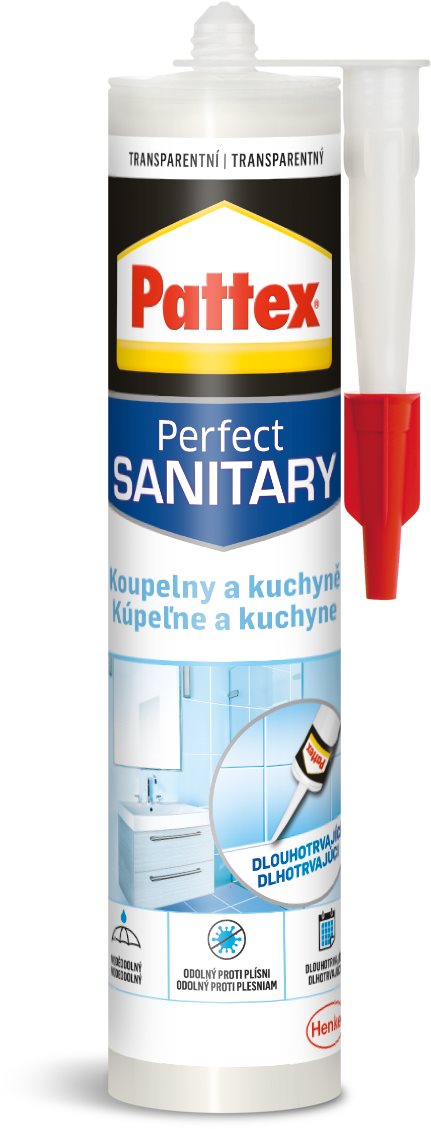 PATTEX Kúpeľne a kuchyne, transparentný silikón 280 ml Silikón