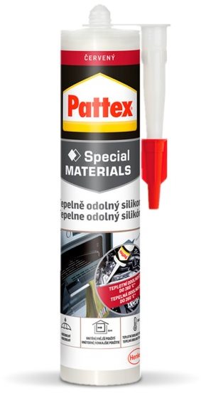 PATTEX Tepelne odolný tmel, červený 280 ml Tmel