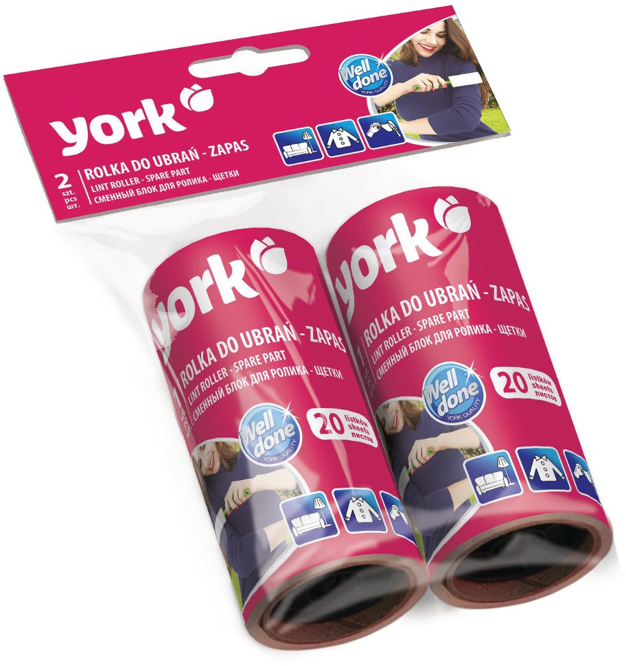 YORK Náhradný valček na šaty, 2 ks Valček