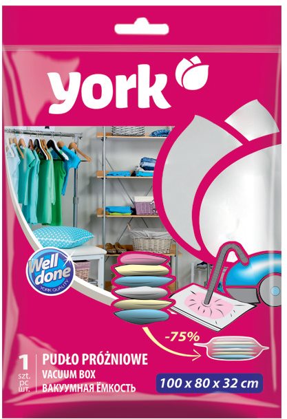 YORK Box úložný vákuovací 100 × 80 × 32 cm Vákuové vrece