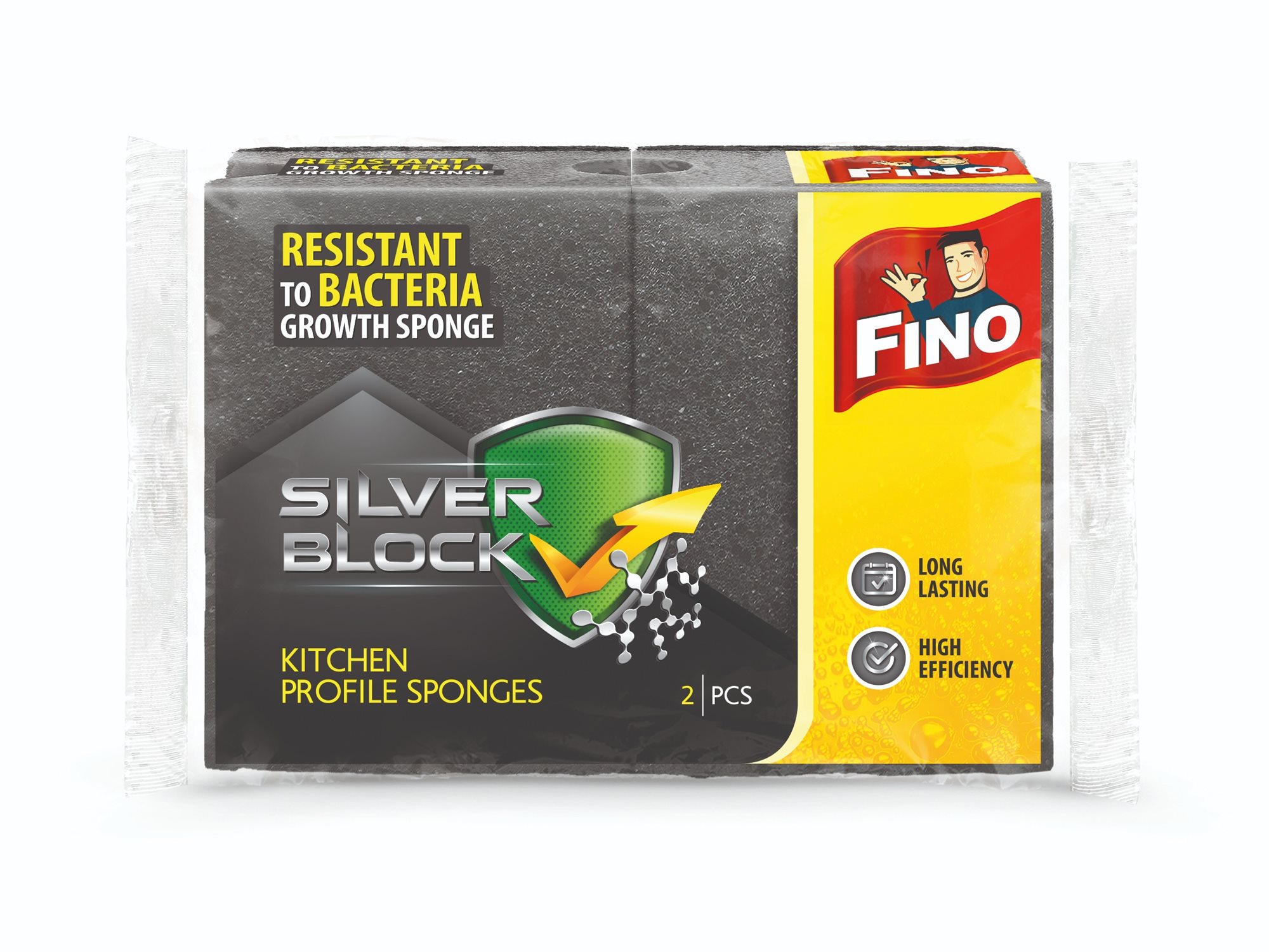 FINO Silver hubka profilovaná 2 ks Špongia