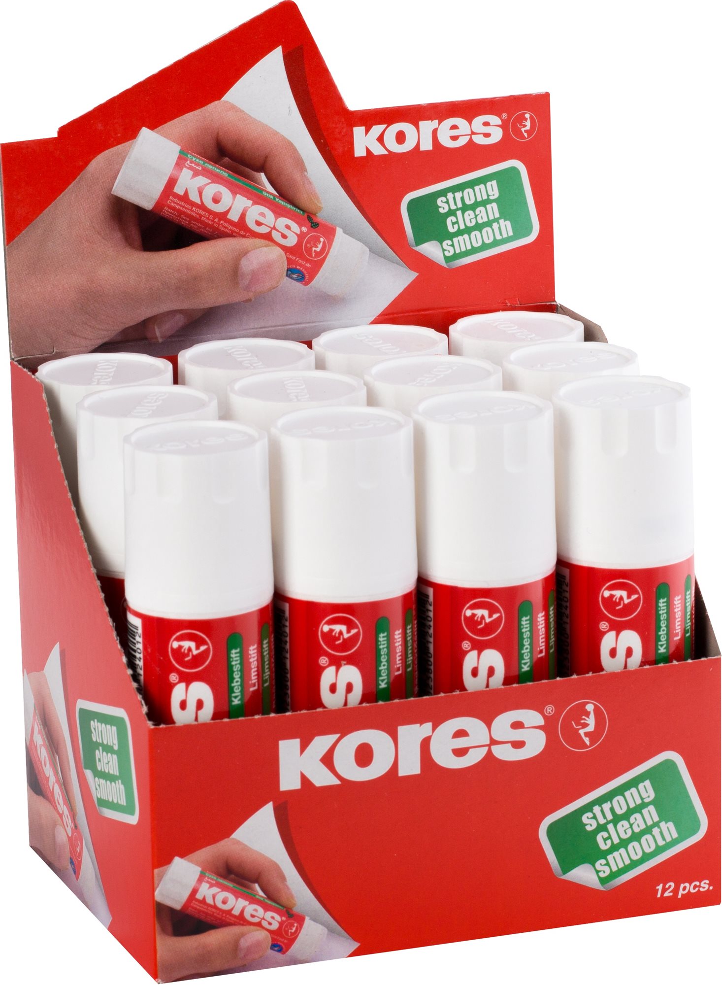 KORES Lepiaca tyčinka 12× 40 g Tuhé lepidlo