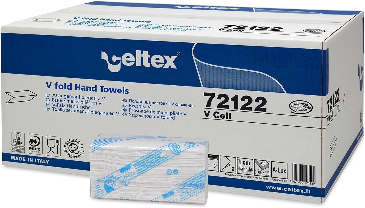 CELTEX V Cell skládané 3150 útržků Papírové ručníky