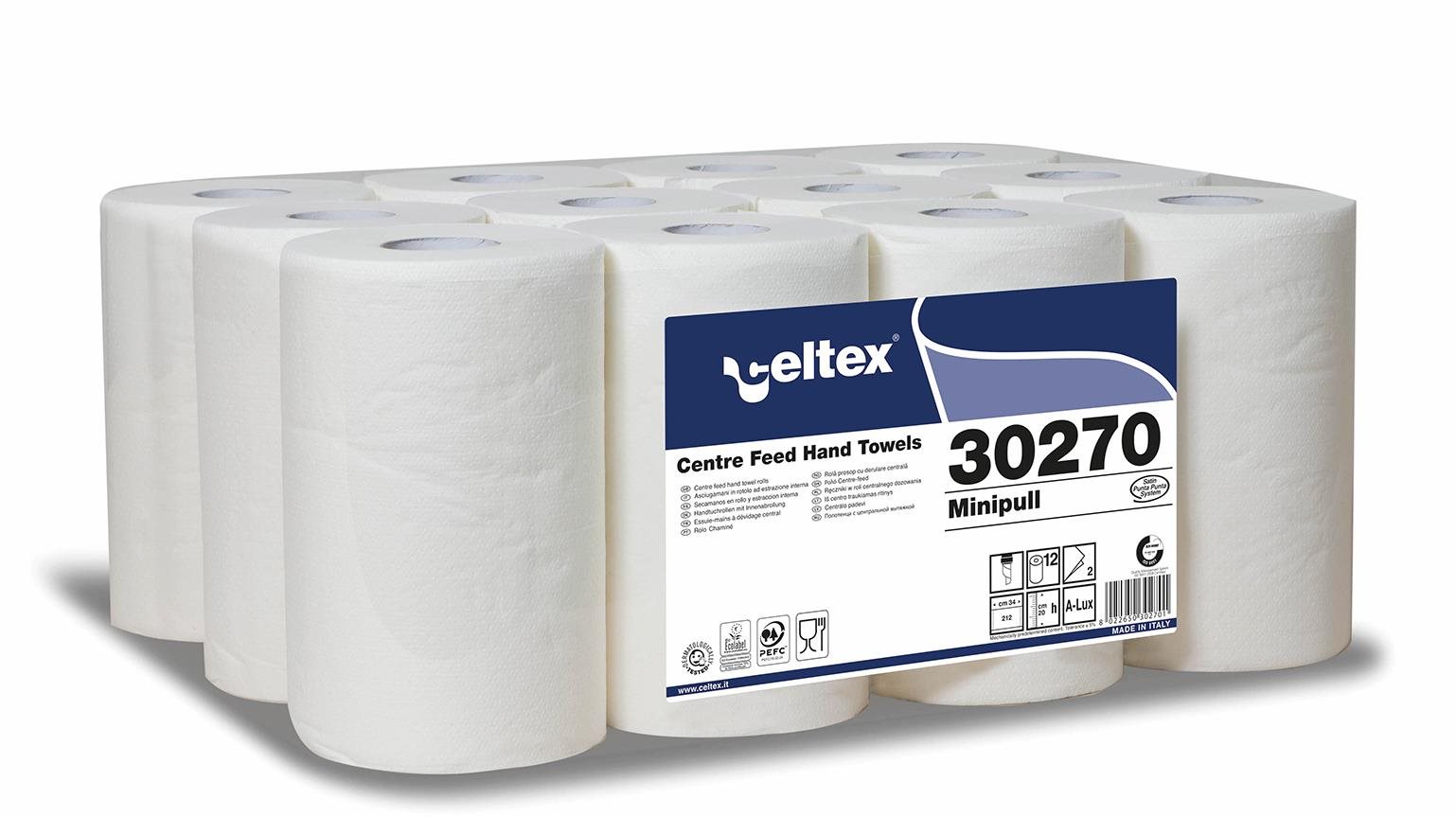 CELTEX Lux Mini 12 ks Papírové ručníky