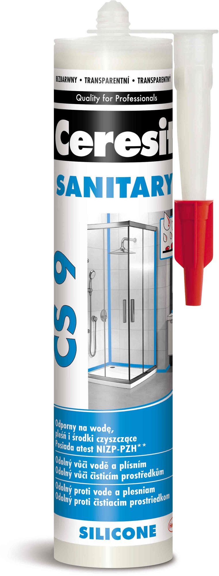 CERESIT CS 9 Sanitary, transparentný, 280 ml Tmel
