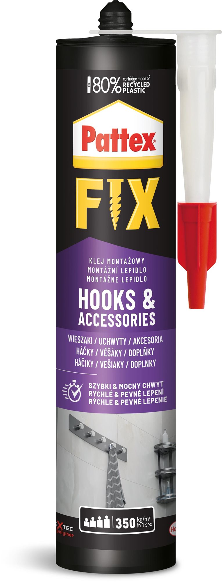 PATTEX FIX Hooks & Accessories (háčiky a doplnky) 440 g Lepidlo