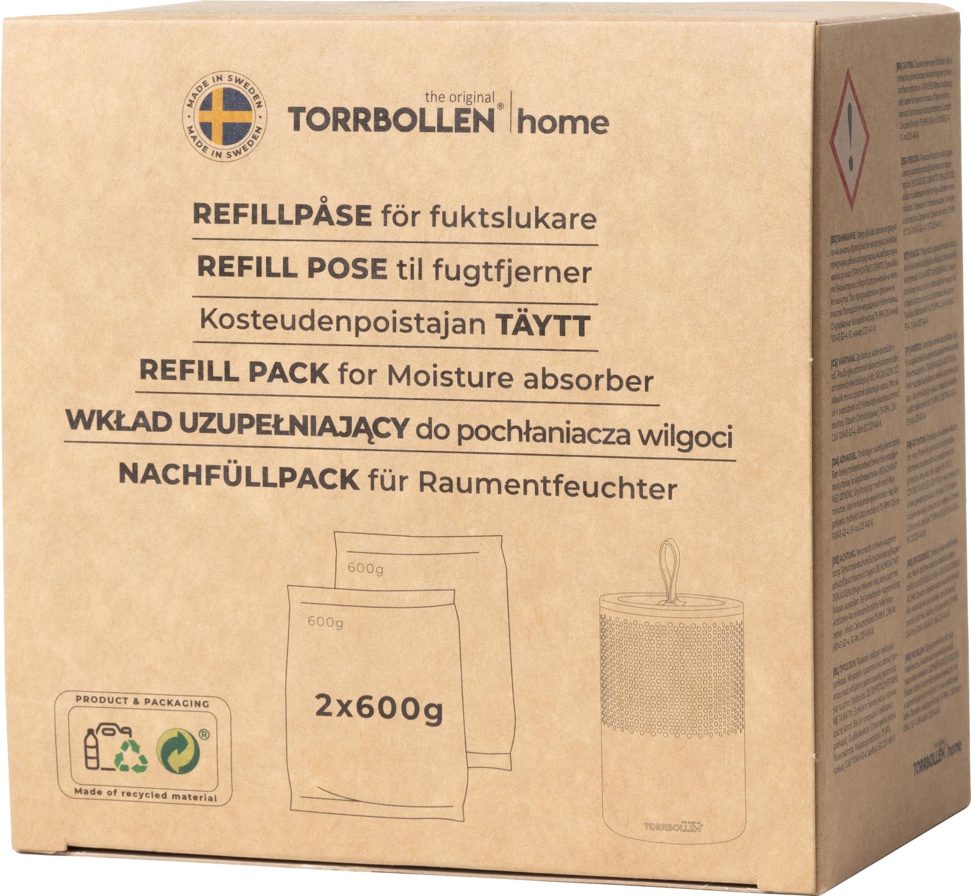 TORRBOLLEN Home Storage náplň 2× 600 g Pohlcovač vlhkosti