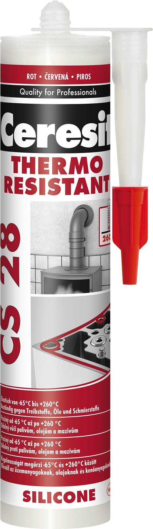 CERESIT CS 28 Thermo resistant, červený 280 ml Tmel
