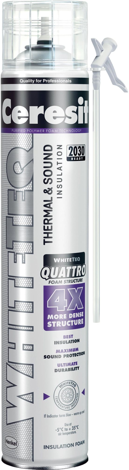 CERESIT WhiteTeq rúrková pena 750 ml Montážna pena