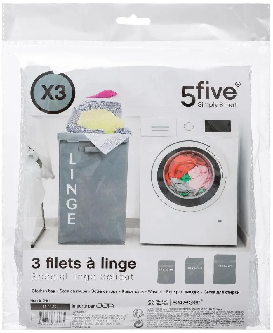 5Five - finom, 3db Mosózsák
