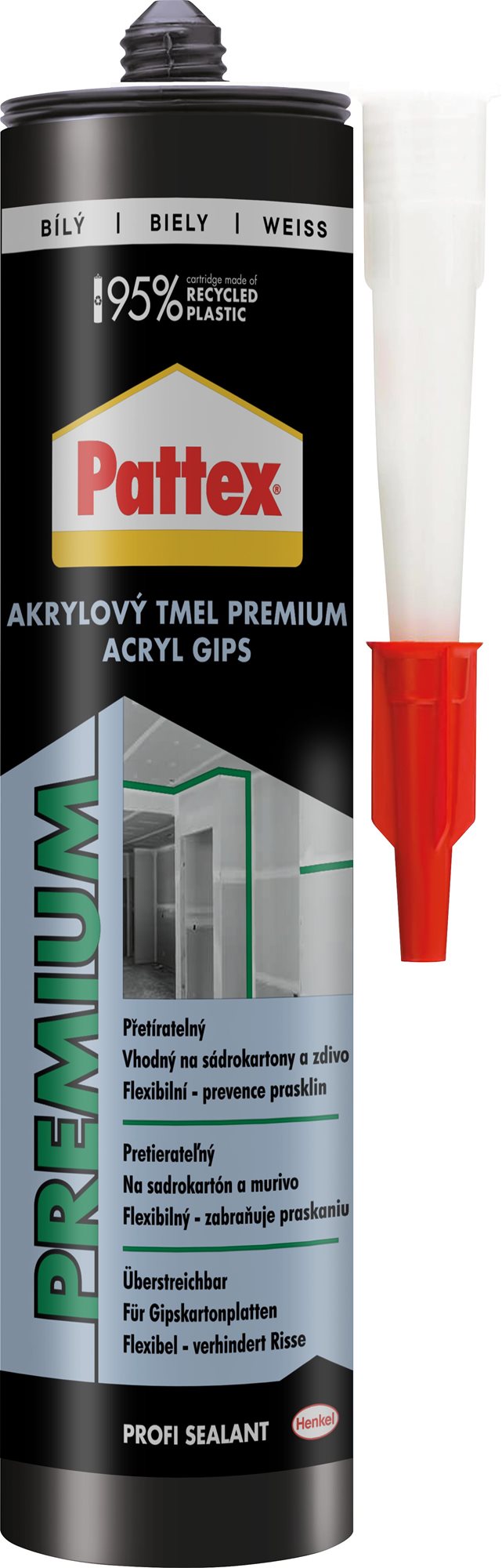 PATTEX Akrylový tmel Premium biely 280 ml Tmel