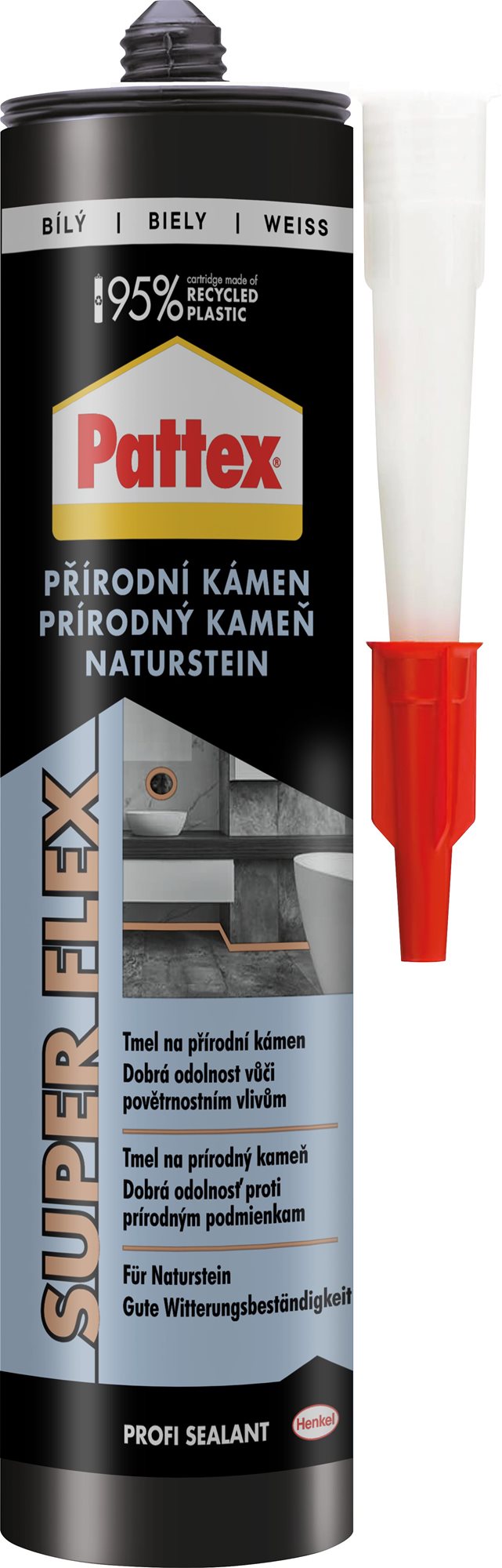 PATTEX Prírodný kameň biely 280 ml Tmel