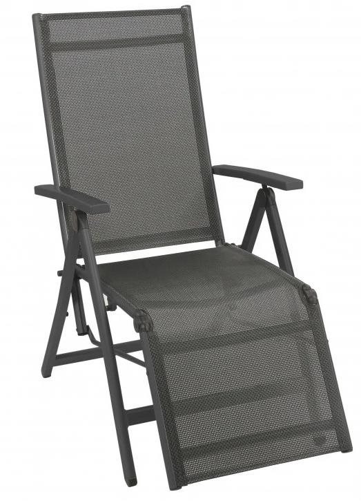 Doppler Active relaxačné kreslo polohovacie sivé Záhradné kreslo