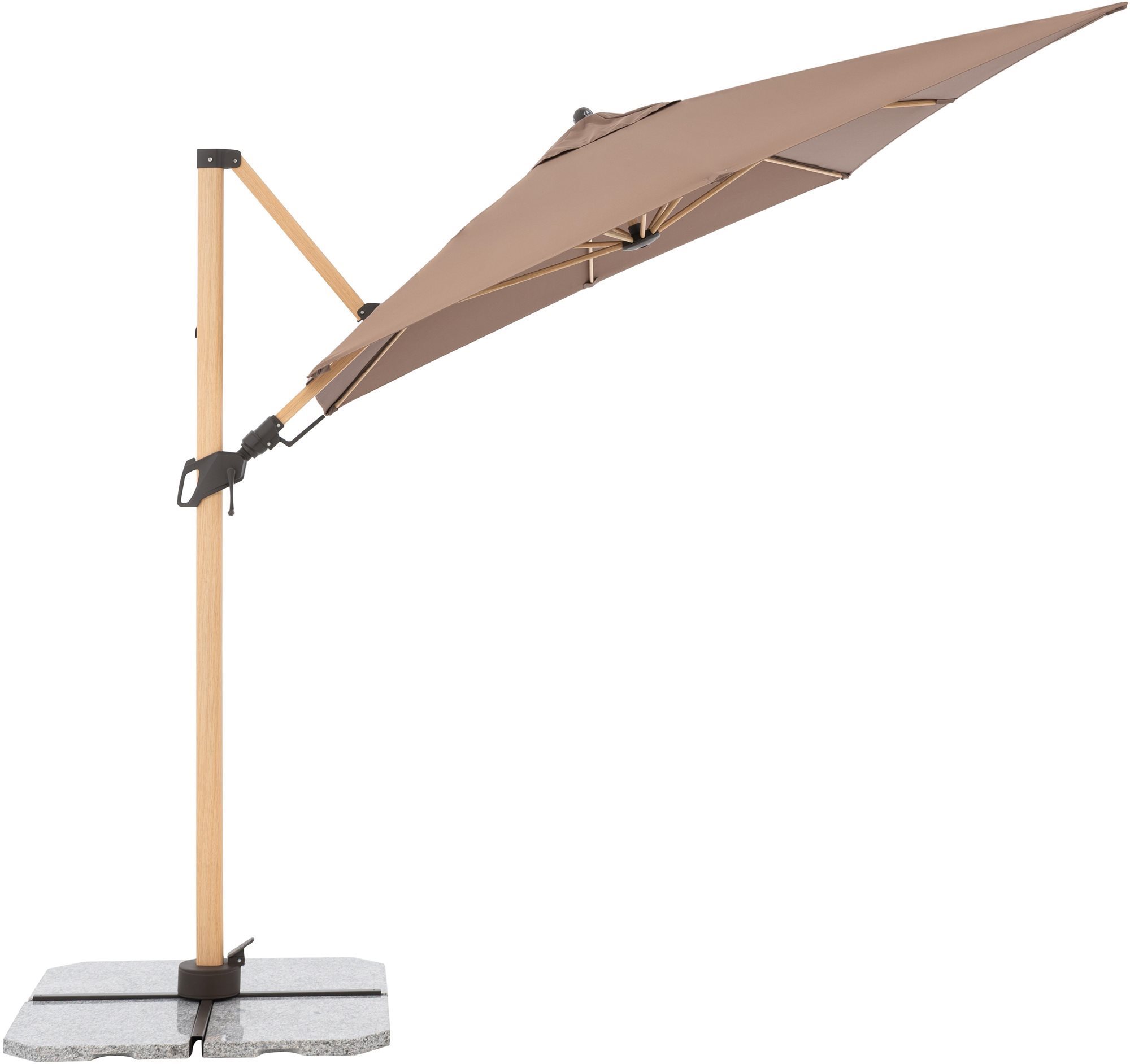 Doppler slnečník Alu Wood AX 220 × 300  D-846 greige Slnečník