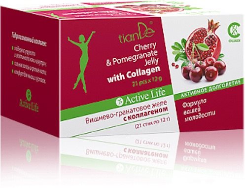 TIANDE Active Life Kolagen s višňovou a granátovou šťávou 21 sáčků...