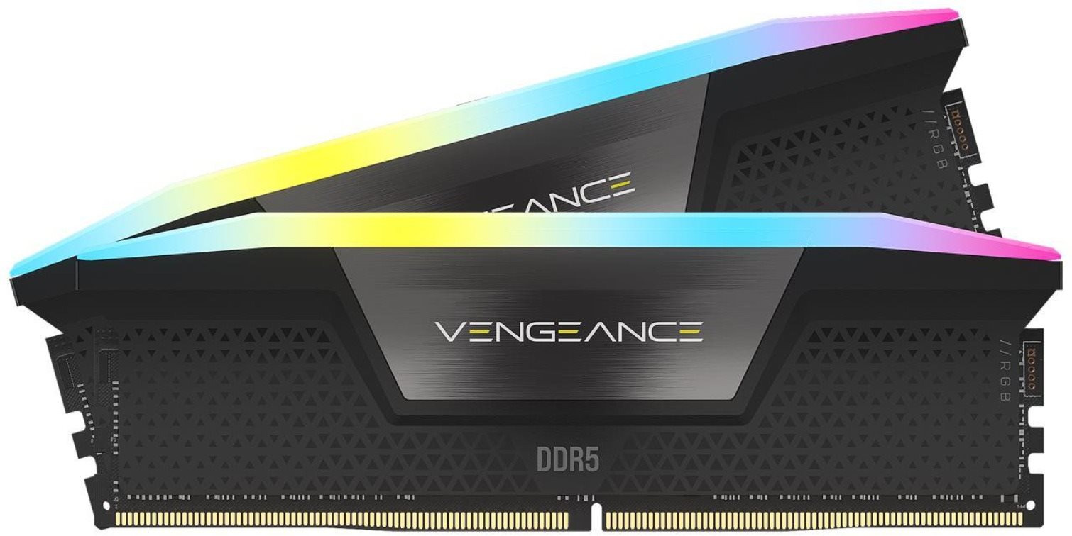 Corsair 64GB KIT DDR5 5600MT/s CL40 Vengeance RGB Black XMP RAM...