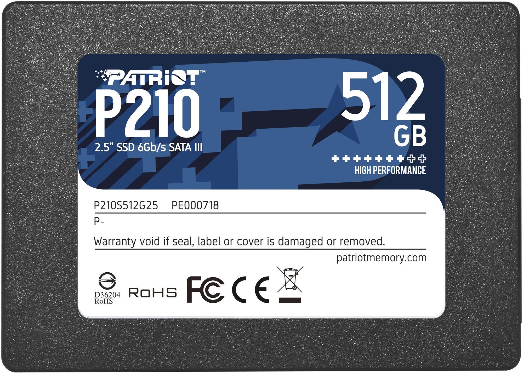 Patriot P210 512GB SSD meghajtó