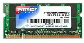 PATRIOT 2 GB SO-DIMM DDR2 800 MHz CL6 Signature Line RAM