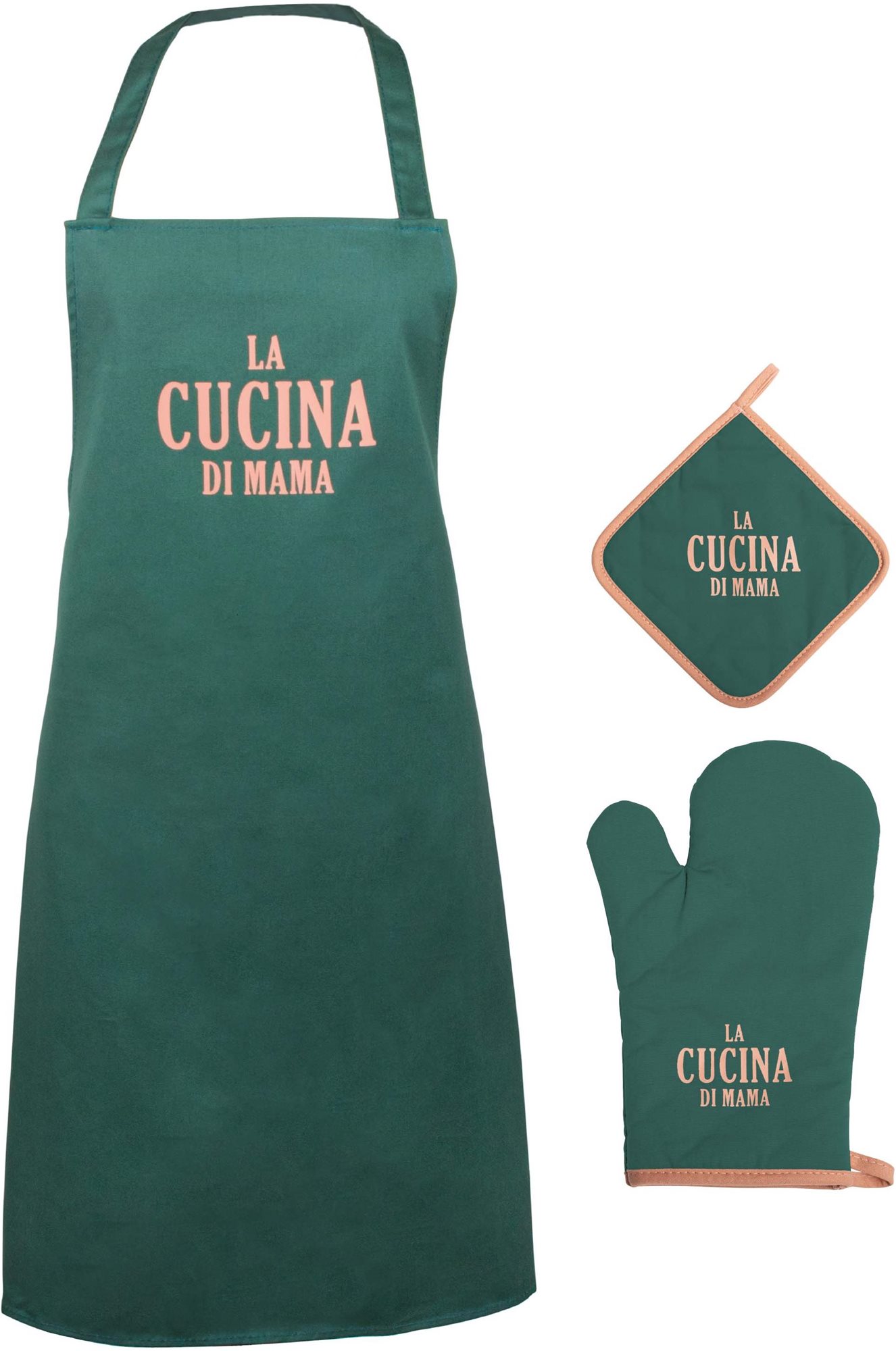 Gusta Súprava zástera s chňapkami Cucina di mama Zástera