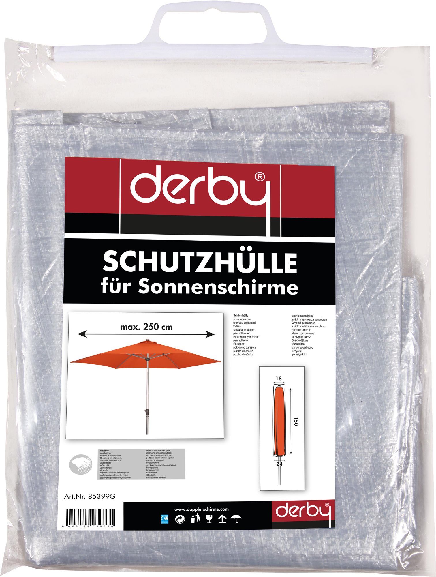 DOPPLER Ochranný obal Basic na slnečníky do 250 cm Plachta na...