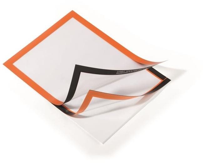 DURABLE Duraframe, samolepiaci, A4, oranžový – 2 ks Rámik