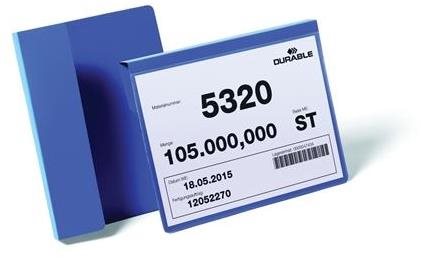 DURABLE Felakasztható tasak lehajtással, sötétkék - 50 db a...