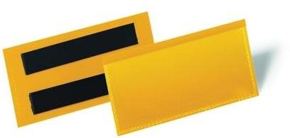 DURABLE Mágneses címketartó tasak, 100×38 mm, sárga - 50 db a...