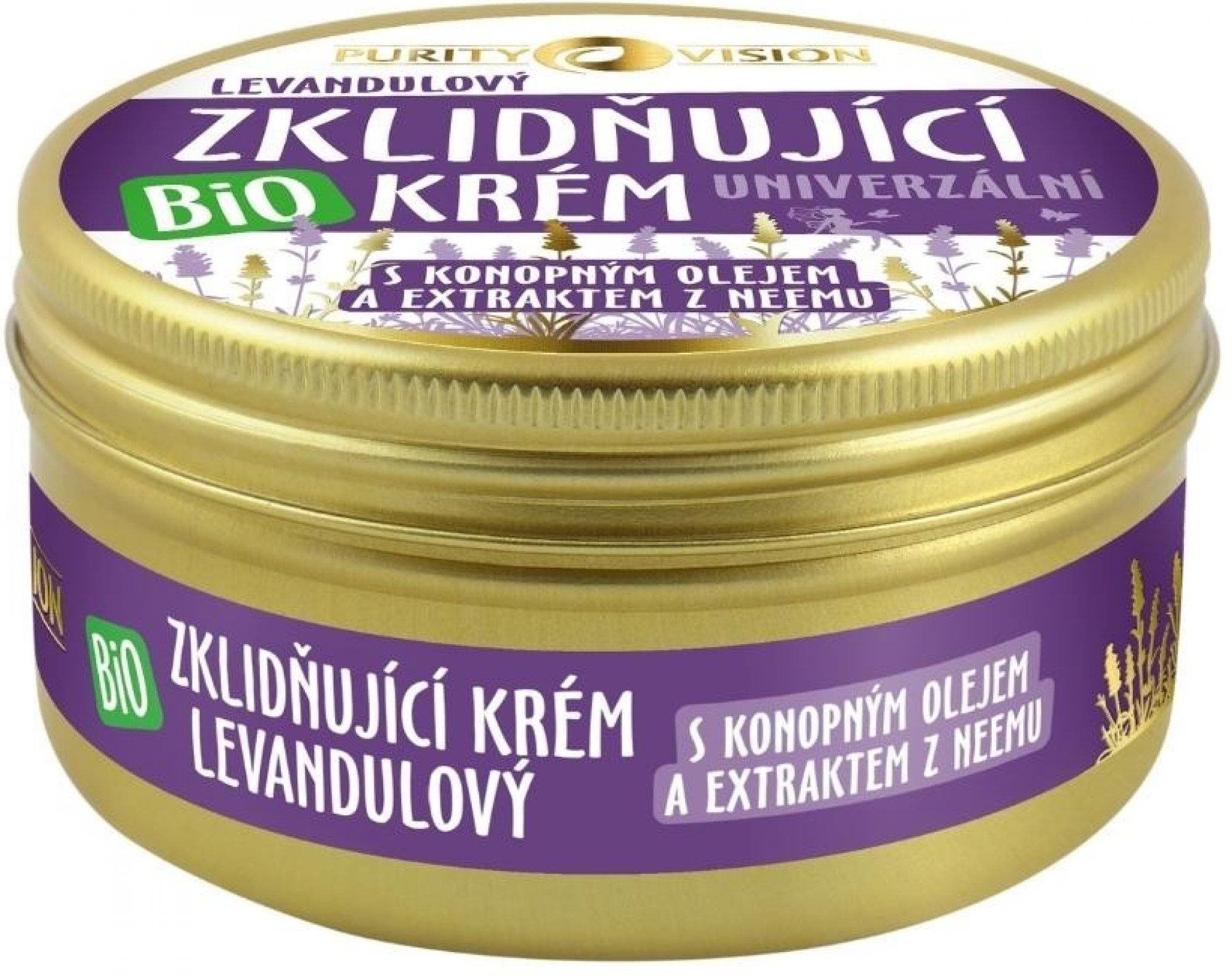 Purity Vision Bio Levanduľový upokojujúci krém 100 ml, univerzálny...