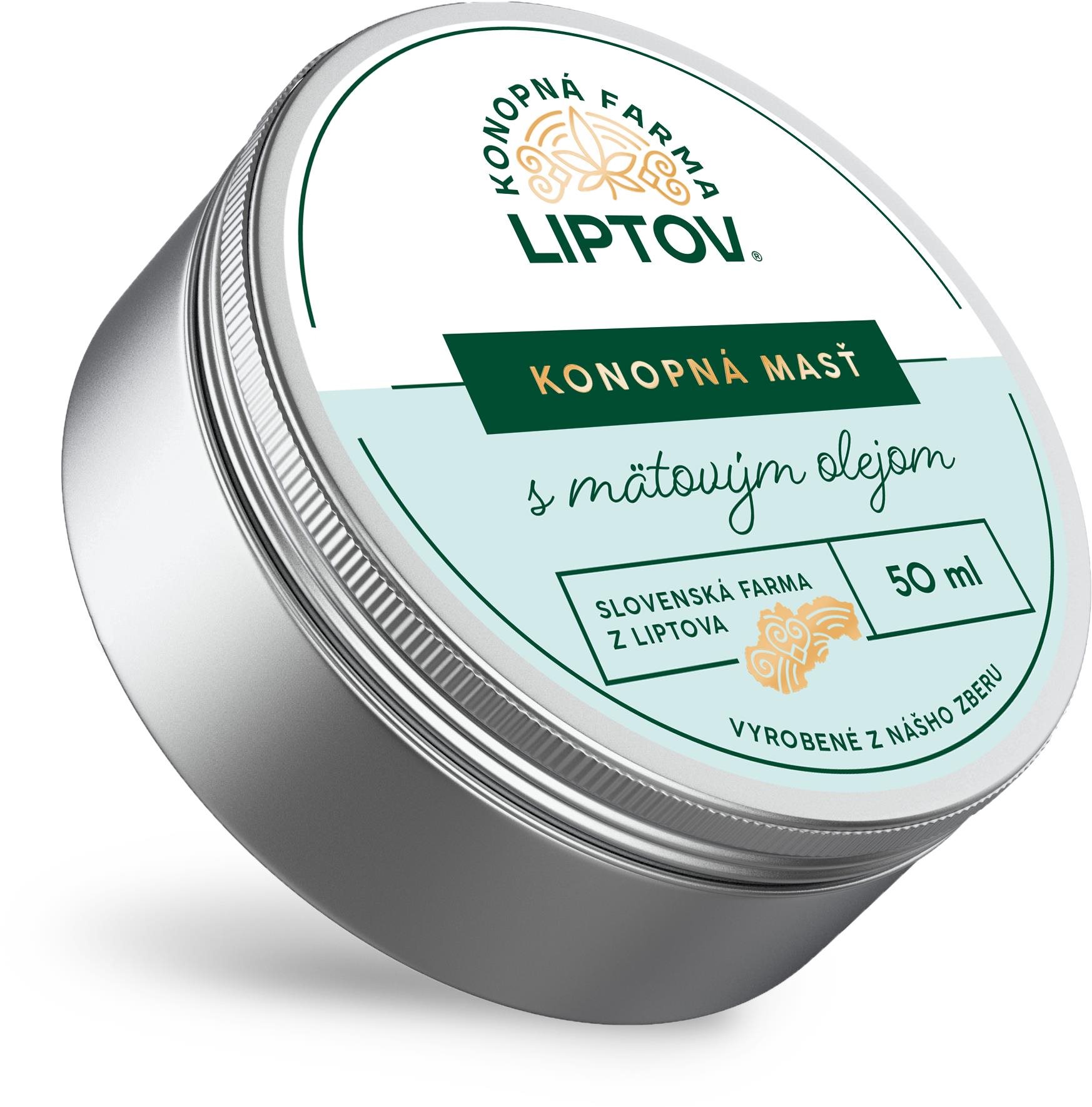 Konopná farma Liptov Konopná masť Premium mäta 50 ml Telový krém